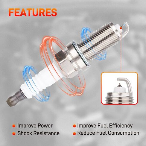 UF504 مجموعة من 8 اشتعال Coil Pack 16 Iridium Spark Place متوافق مع Dodge Ram Jeep Jeep Chrysler - Challenger Charger Durango Ram 1500 2500 3500 Grand Cherokee Aspen 5.7L V8 استبدال# C1526 56029129AA in Kuwait