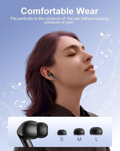 Ear Buds Wireless Earbuds - Bluetooth Headphones 40H Playtime LED Display Deep Bass Stereo in-Ear Earphones with IPX7 Waterproof for iPhone Android Phone Tablet Laptop, Pink in Saudi Arabia