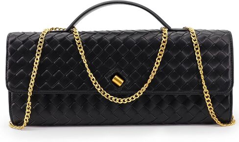 Woven Evening Clutch Purses for Women, Leather Crossbody Purse Shoulder Bag for Wedding Party in Saudi Arabia