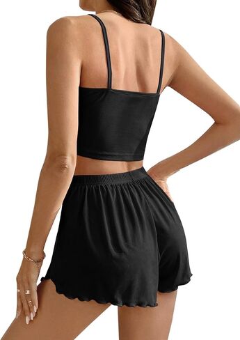 Remidoo Womens Cami Top and Split Pajama pajama pajamas 2 قطعة PJS in Saudi Arabia