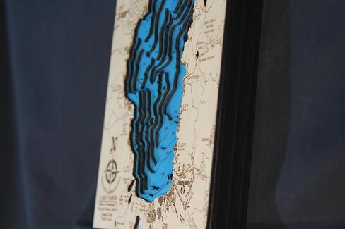Mini BLUE! Lake Tahoe 3D Wooden Map in Saudi Arabia