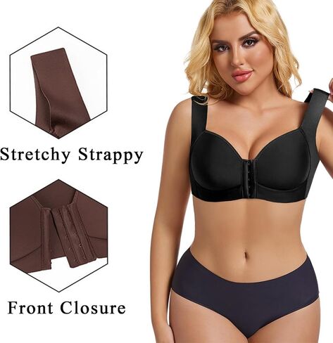 إغلاق المشبك للسيدات حمالات الصدر لا يوجد underwire مكافحة الانفصال عن براليت كبار السن الراحة in Kuwait