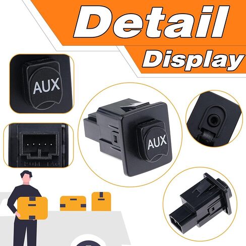 Aux Port Port Auxiliary Jack Assembly متوافق مع Honda Pilot 2009-2012 Accord EX 2008-2010 Accord Ex-L 2008 Accord LX 2011 ، يحل محل# 39112-TA0-A01 in Saudi Arabia