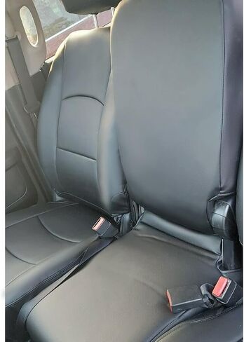 يغطي مقعد Kuafu بدائل المقعد الكامل متوافق مع 2013-2018 Dodge Ram Crew Cab 1500/2500/3500 الأمامي والخلفي الجلود الاصطناعية الأسود in Saudi Arabia