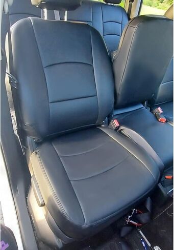 يغطي مقعد Kuafu بدائل المقعد الكامل متوافق مع 2013-2018 Dodge Ram Crew Cab 1500/2500/3500 الأمامي والخلفي الجلود الاصطناعية الأسود in Saudi Arabia