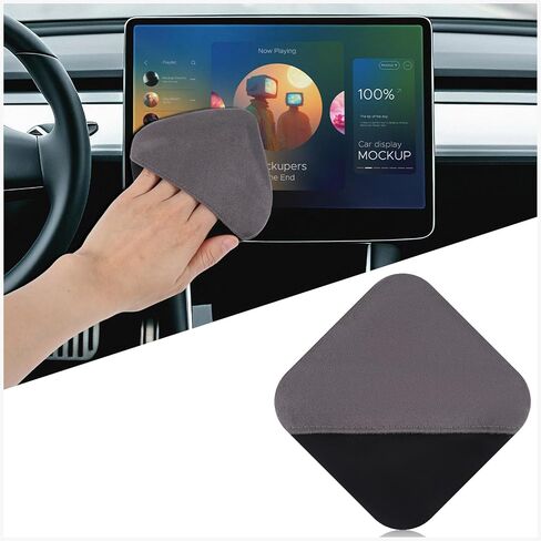 Car Screen Wipes, 11cm/4.33 in Microfiber Cloth Auto Touchscreen Cleaning Wipes, Round Foldable Car Touch Screen Cleaner Cloth for Vehicle Dashboard LCD Display, Interior Car Accessories in Saudi Arabia
