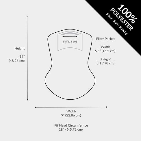 BLACK HORN - Balaclavas with Nose Holder & Filter Cold Weather Dust Wind Comfortable Neck Gaiter Protection Face Covering in Saudi Arabia