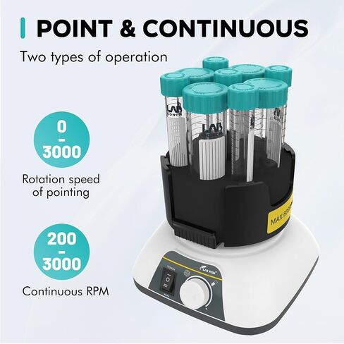 LAB FISH Digital Professional lab Vortex Shaker Mixer Continuous & Touch Modes 0-3000RPM Timer Function W/Multifunctional Modules for Laboratory Tube Flask(Timable) in Kuwait