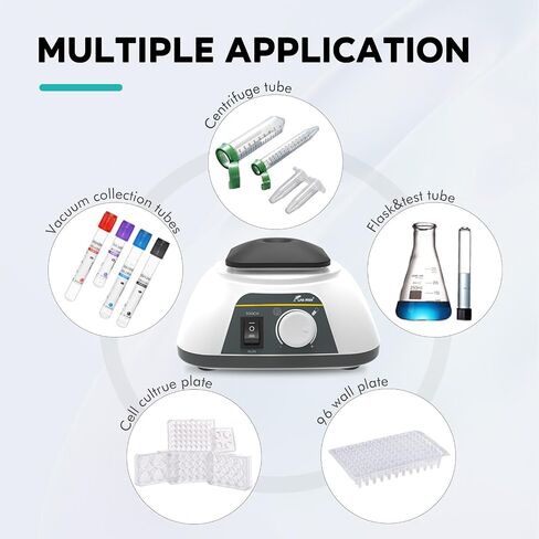 LAB FISH Digital Professional lab Vortex Shaker Mixer Continuous & Touch Modes 0-3000RPM Timer Function W/Multifunctional Modules for Laboratory Tube Flask(Timable) in Kuwait