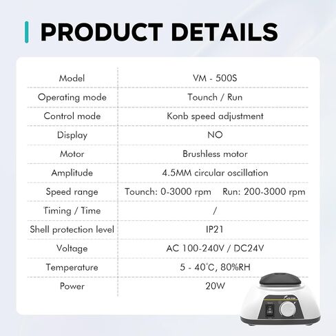 LAB FISH Digital Professional lab Vortex Shaker Mixer Continuous & Touch Modes 0-3000RPM Timer Function W/Multifunctional Modules for Laboratory Tube Flask(Timable) in Kuwait