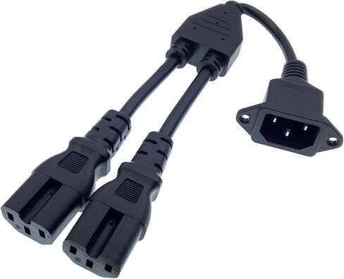 IEC Splitter C14 إلى 3 x C13 Kettle Lead Multi IEC Cable C14 هيكل لوحة جبل كابل الطاقة للشاشات وأجهزة الكمبيوتر والتلفزيون والكمبيوتر الشخصي in Kuwait