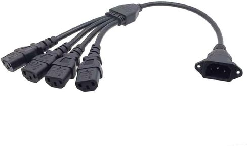 IEC Splitter C14 إلى 3 x C13 Kettle Lead Multi IEC Cable C14 هيكل لوحة جبل كابل الطاقة للشاشات وأجهزة الكمبيوتر والتلفزيون والكمبيوتر الشخصي in Kuwait