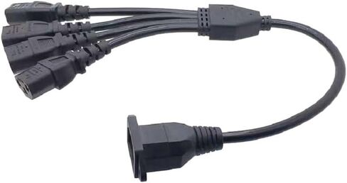 IEC Splitter C14 إلى 3 x C13 Kettle Lead Multi IEC Cable C14 هيكل لوحة جبل كابل الطاقة للشاشات وأجهزة الكمبيوتر والتلفزيون والكمبيوتر الشخصي in Kuwait