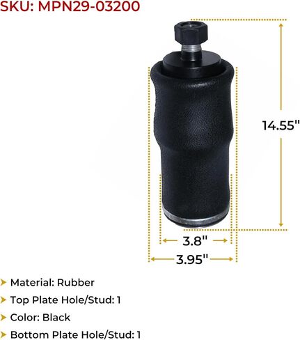MyTee Products 29-03200 Cabin Air Spring Bag for Peterbilt 379 Trucks تحل محل Firestone 7036 ، W02-358-7036 ، Peterbilt T81-6002 ، 29-03200 ، T81-6000 ، 1S5186 in Saudi Arabia