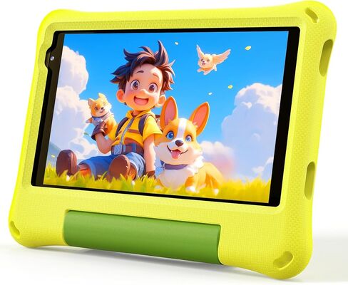 تابلت للأطفال مقاس 8 بوصات لجهاز Android 14 للأطفال الصغار مع حافظة EVA مقاومة للصدمات وواي فاي للأطفال مع يوتيوب، 64 جيجابايت، ثماني النواة، معتمد من GMS، كاميرا مزدوجة، أحمر in Kuwait
