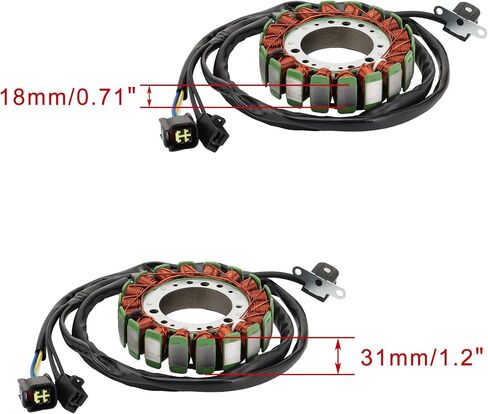 WOOSTAR 18 Coil 9 Wire Magneto Stator Replacement for 1998-2002 LT-F500F QuadRunner 500 4WD 2000-2001 LT-A500 QuadMaster OEM 32101-09F00 32101-09F01 32101-2009F20 3430-011 3430-012 3430-059 in Saudi Arabia