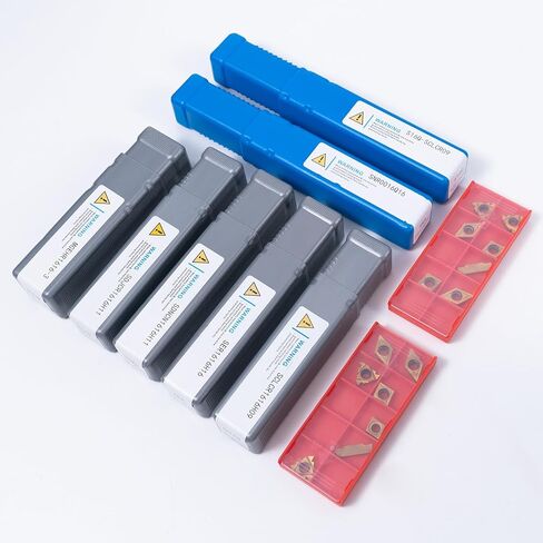 مجموعة مكونة من 21 قطعة، أداة تحول مخرطة قابلة للفهرسة، ساق 3/8 بوصة 10 مم، 7 قطع حامل قطع مخرطة معدنية مع 14 قطعة من إدراجات تحول الكربيد، أدوات تحويل مخرطة كربيد لتحويل حفر الخيوط المملة in Kuwait