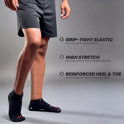 Penn Men's Cushioned No-Show Socks: Comfortable Low-Cut Style, Invisible Liner Design | Ideal for Hiking & Everyday Wear in Saudi Arabia