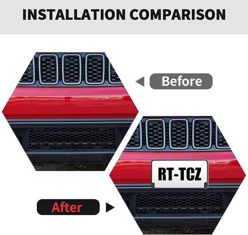 RT-TCZ License Plate Holder Front License Plate Frame Mount Bracket Accessories for Jeep Grand Cherokee 2017 2018 2019 2020 2021 2022 2023 in Saudi Arabia