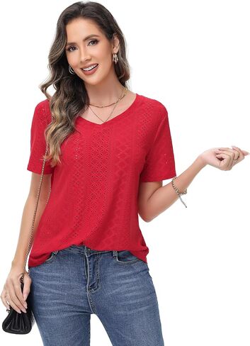 قمصات thirts terts قصيرة من الرقبة غير الرسمية قمم الصيف فضفاضة تناسب المحملات الأساسية مع تنحنح منحني in Saudi Arabia