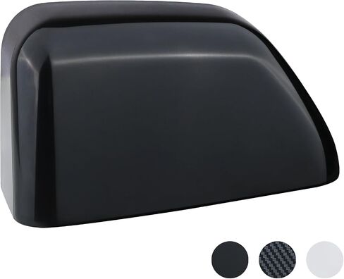 Black Paintable Tow Mirror Cover Cap | For 2017-2024 F250 F350 F450 F550 Super Duty Side by Side Accessories | LH Left Driver Side Exterior Plastic Rearview Top Half Door Mirror Cover in Saudi Arabia