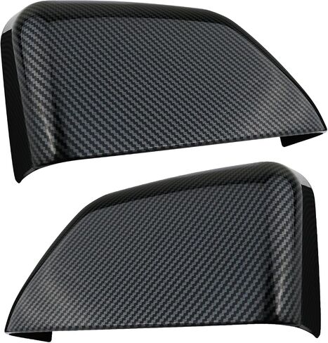 Black Paintable Tow Mirror Cover Cap | For 2017-2024 F250 F350 F450 F550 Super Duty Side by Side Accessories | LH Left Driver Side Exterior Plastic Rearview Top Half Door Mirror Cover in Saudi Arabia