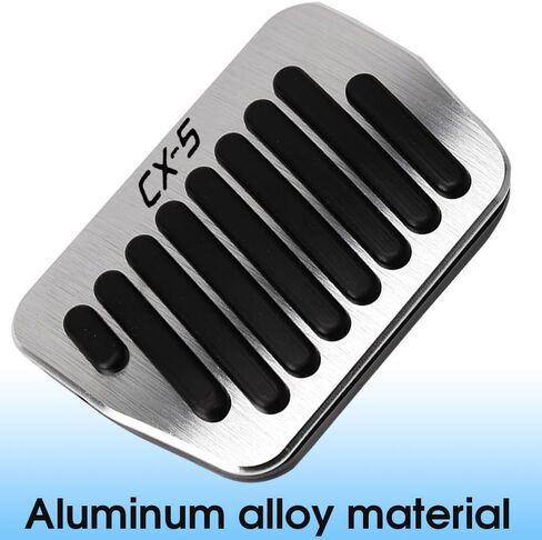 BOYOUS 3pcs Aluminum Non-Slip Performance nti-Slip No Drilling Foot Pedals Rest Pedal Accelerator Brake Pedal Cover For Mazda 2013-2025 CX-5（SILVER） in Saudi Arabia