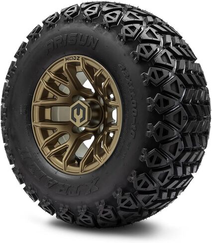 Modz® Matrix Matte Bronze 10 "Golf Cart Wheels و Arisun X-Trail (22x11-10) in Kuwait