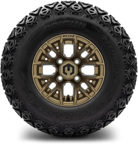 Modz® Matrix Matte Bronze 10 "Golf Cart Wheels و Arisun X-Trail (22x11-10) in Kuwait