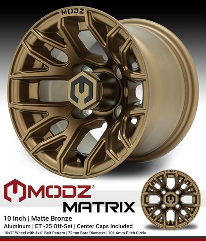 Modz® Matrix Matte Bronze 10 "Golf Cart Wheels و Arisun X-Trail (22x11-10) in Kuwait