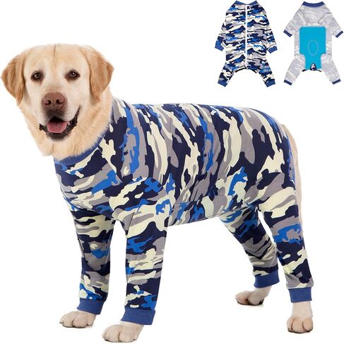 Dog Recovery Suit Full-Zipper After Post-Surgery Large Medium Dogs, Dog Bodysuit for Prevent Licking& Chewing Wounds Onesies Cone Alternative (Red, 4X-Large) in Saudi Arabia