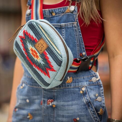 STS Ranchwear Chaynee Valley Serape Collection Kait Sling Leather Compact Stylish Adjustable Belt Bag, One Size in Saudi Arabia