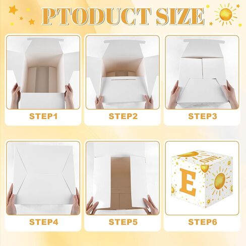 gisgfim 3Pcs Large Boho Sun 1st Birthday Party Decoration Box Sunshine 1st Party Box Sun One Print Cardboard Gift Box Table Centerpiece for Boy Girl Boho Sun First Birthday Baby Shower Party Supplies in Saudi Arabia