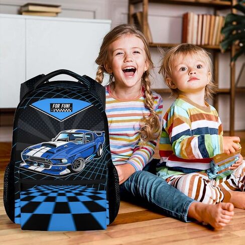 Car Backpack for School - 17 Inches Black Backpacks for Girls, Boys - Cool Bookbag for Highschool in Saudi Arabia