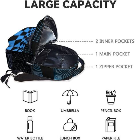 Car Backpack for School - 17 Inches Black Backpacks for Girls, Boys - Cool Bookbag for Highschool in Saudi Arabia