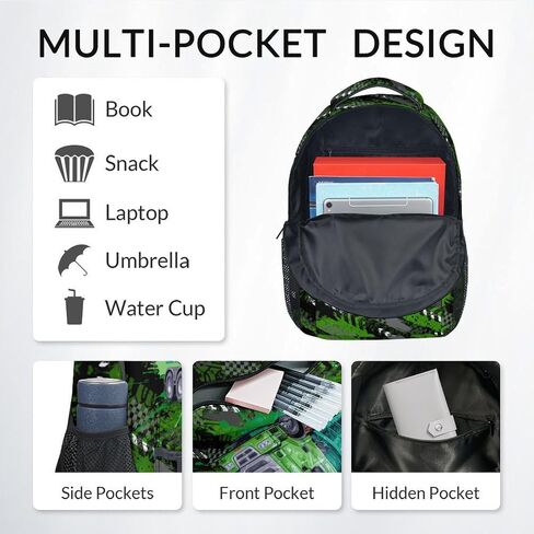 Kids Bookbag - Motorcycle Backpack for Boys - 17 Inch School Backpack for Primary Middle - Cool School Bag for Children in Kuwait
