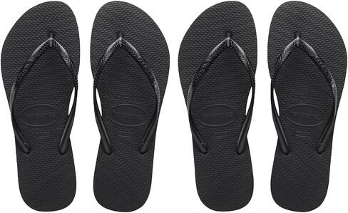Havaianas للسيدات النحيف Flip Flop Sandal ، Black ، 5-6 ، حزمة 2 in Saudi Arabia
