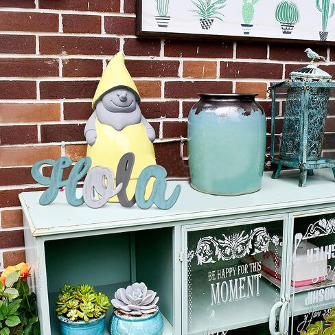 Rustic Wood Hola Sign Decorative Decorative Sign Word Decor ، Wooden Hola Word Sign FreeSting Block Letters Wall Word Word Words Decor ، Multicolored (Hola) in Kuwait