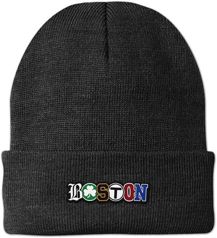 Chowdaheadz Boston Townie Prid PVC Cuff Knit - Usisex Winter Hat in Kuwait