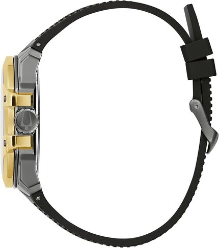 Bulova Marc Anthony Marquina Dial Black Silicone Strap Watch 46mm - 98a310 in Saudi Arabia