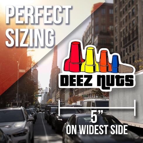 Deez Nutz Electrician Wire Caps Magnet - Funny Blue Collar Worker Gift for Men Women Trades Union - Car Truck Bumper Metal Surface Magnet - 5 Inches On Longest Side - Made in USA - AAMT0037 in Saudi Arabia