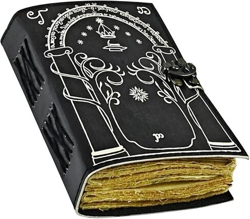 Hocus Pocus Book of Spells، كتب Grimoire Spell مع تعويذات حقيقية، دعامة ديكورات الهالوين، كتاب الظلال الإملائية، هدايا ساحرة للنساء Spellbook Leather Bound Journal، in Kuwait