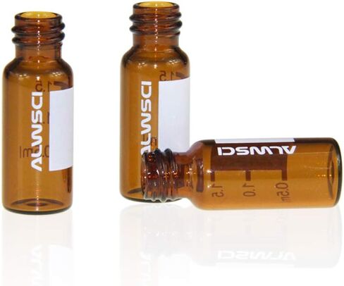 ALWSCI Clear Glass Flat Base Vial, 11 mm Wide Opening Crimp Top Vial, 2 mL Capacity, Pack of 100 in Kuwait