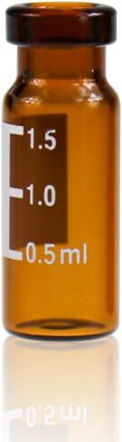 ALWSCI Clear Glass Flat Base Vial, 11 mm Wide Opening Crimp Top Vial, 2 mL Capacity, Pack of 100 in Kuwait