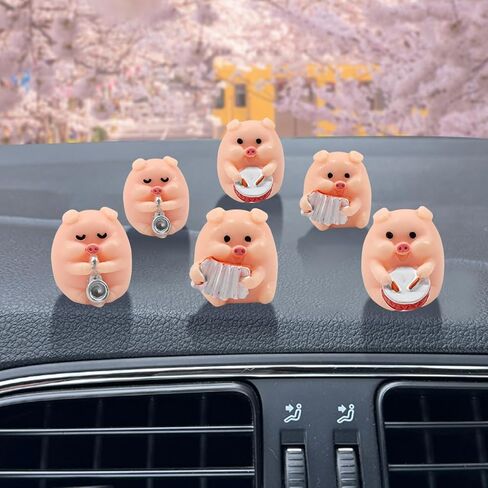 6pcs ميني راتنجات البومة البومة الخلفية الحلي المرآة - زخارف مرآة البومة اللطيفة مجموعة الديكور لوحة دخن - مضحكة المكتبية مركز وحدة التحكم التلقائية للنساء للنساء الرجال (البومة) in Saudi Arabia