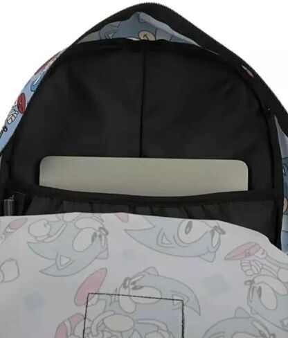 Sonic The Hedgehog Backpack - Large Sonic Backpack - 16" Book bag with Sonic All-over Design with Laptop Compartment in Saudi Arabia
