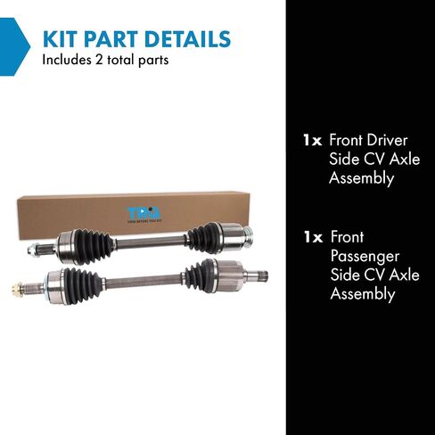 TRQ الأمامي CV Axle Goxbly Set Set Driver & Passenger Side متوافق مع 2013-2014 Honda Accord in Kuwait