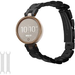 kwmobile Replacement Strap Compatible with Garmin Lily Sport Strap - 5.5-8.7 inches (14-22 cm) Stainless Steel Straps - Rose Gold in Saudi Arabia