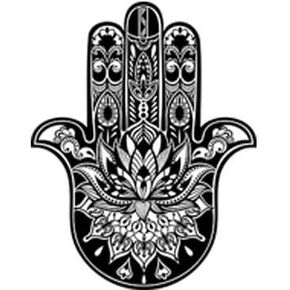Magnet Hamsa Hand of God with Lotus Mandala Flower Flower Magnetic Magnet Sticker (4 "طويل) in Kuwait