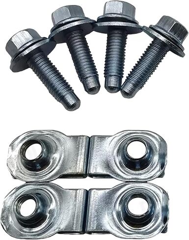 PartsFlow 4pcs Silver Front Bumper Outer Bracket Bolt U-nut Set For 2011-2016 Ford F250 F350 F450 F550 Super Duty Trucks - Bolt Set - Hardware - Automotive Repair and Maintenance in Saudi Arabia